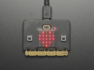 Top down view of a CLUE board installed in a Translucent Snap-on Case for micro:bit V2. - Black