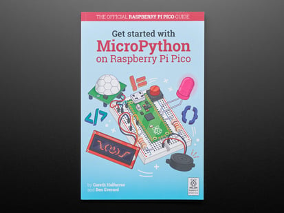 Front cover of book Get Started with MicroPython on Raspberry Pi Pico.