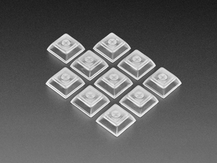 Group shot of Clear DSA Keycaps for MX Compatible Switches - 10 pack
