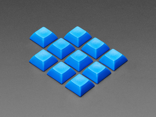 Group shot of 10 pack DSA color keycap DARK BLUE KIT