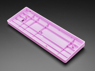 Angled shot of lavender keyboard shell.