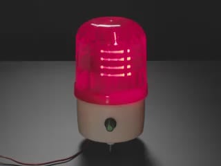 Video of warning light glowing swirling LEDs.