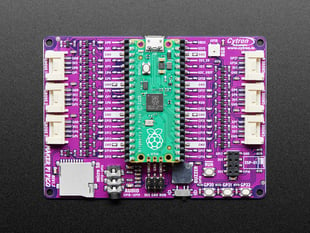 Top view of Maker Pi Pico board with a 