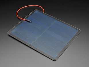 Angled shot of large solar panel.