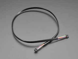 Angled shot of 400mm long STEMMA QT cable.