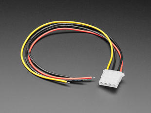 Angled shot of 4-pin IDE molex cable.