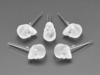 Five skull-shaped LEDs
