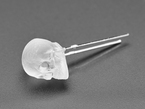 Single skull-shaped LED on its side