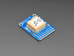 Angled shot of GPS breakout board.