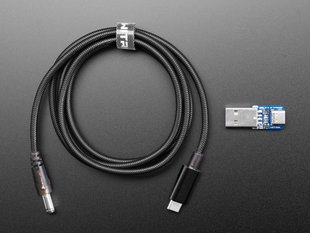 Top shot Reprogrammable PD cable with programmer with USB adapter PCB.