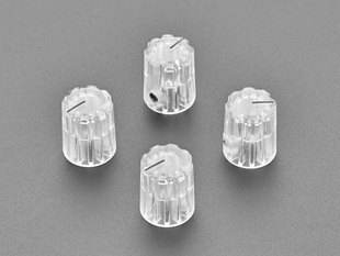 Clear micro pot knobs 4 pack