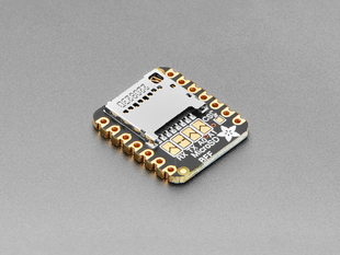 Angled shot of small microSD breakout board.