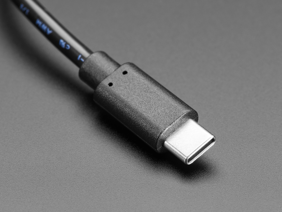 USB C end of the power cable