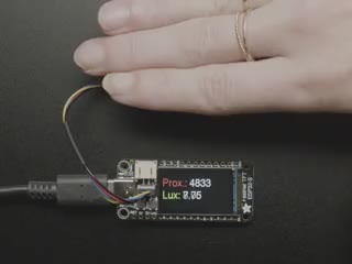 Overhead video showing a white hand waving over the sensor.
