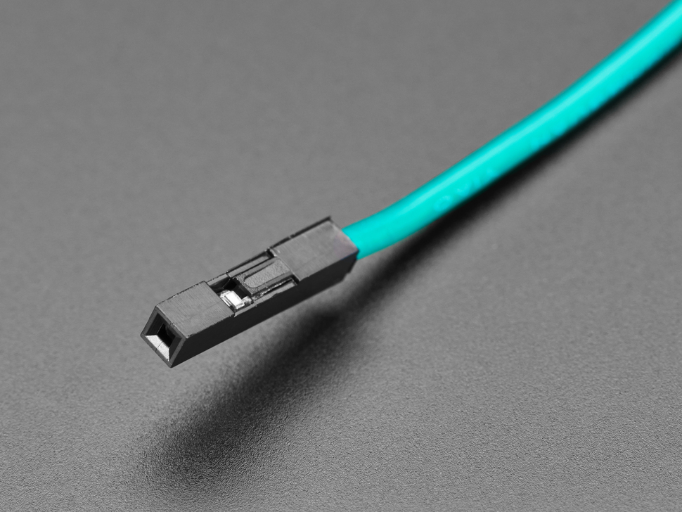 Close Up Shot of Female End Connector on Premium Silicone Covered Extension Jumper Wires - 200mm x 30