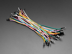 Angle Shot of Premium Silicone Covered Extension Jumper Wires - 200mm x 30
