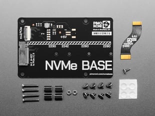 Overhead shot of kit contents for NVME kit.