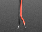 Detail of red and black stranded wires.
