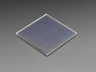 Angled shot of medium-sized black square solar panel.