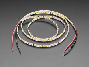 Angle Shot of the Single Color LED Strip Double-Sided 12V 3000K - 1 meter