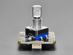 Side Profile Shot of the I2C Stemma QT Rotary Encoder Breakout with Encoder.