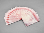 Angled Shot of the Pink Antistatic Zip Bag - 2" x 3.5" - 100-pack