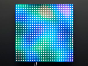 Powered 32x32 RGB LED Matrix Panel - 4mm Pitch. Matrix emits blue-green LEDs.