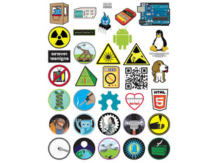 graphics for all of the stickers displayed in 5 by 7 rows