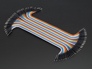 Angled shot of Premium Male/Male Jumper Wires - 40 x 6 (150mm)