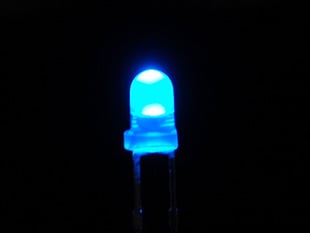 Single LED lit up blue