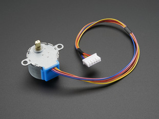 Angled shot of small Reduction Stepper Motor