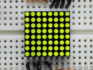 Miniature 8x8 Yellow-Green Led Matrix.
