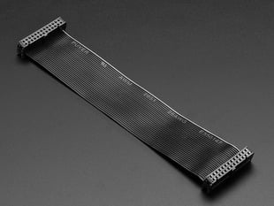 Angled shot of a GPIO Ribbon Cable for Raspberry Pi Model A and B. 