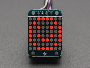 Adafruit Mini 8x8 LED matrix w/I2C Backpack- Red.