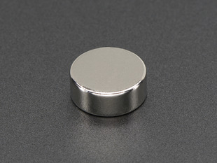 Angled shot of a High-strength 'rare earth' magnet.