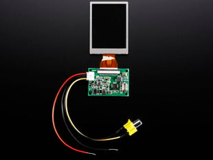 Bare 2.5" Television TFT Display with Receiver board and RCA connector