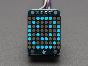 Adafruit Mini 8x8 LED matrix w/I2C Backpack- Blue.