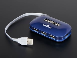 USB 2.0 Powered Hub - 7 Ports with 5V 2A Power Supply