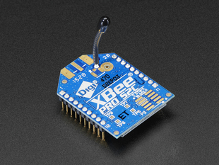 XBee PRO S2C wireless module with wire antenna.